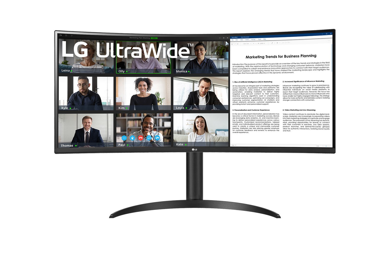 LG 34BR55QC-B computer monitor 86.4 cm (34") 3440 x 1440 pixels Wide Quad HD LCD Black