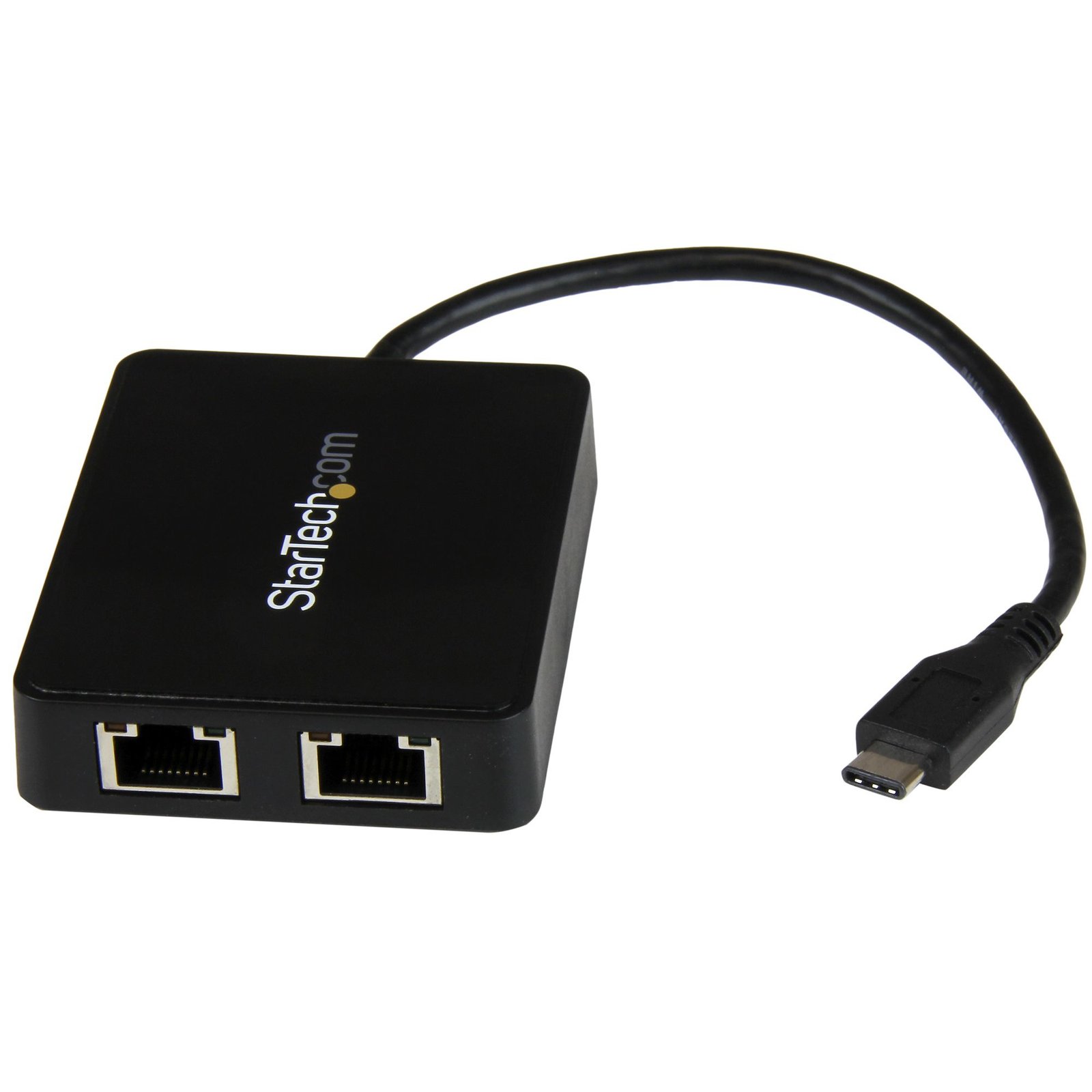 StarTech.com USB-C to Dual Gigabit Ethernet Adapter with USB 3.0 (Type-A) Port, Type-C Network US1GC301AU2R