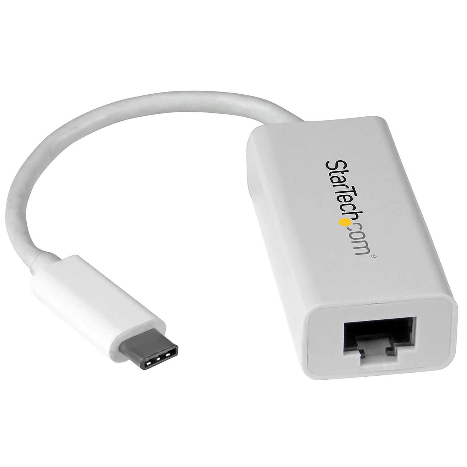 StarTech.com USB-C to Gigabit Ethernet Adapter, White, Thunderbolt 3 Compatible, Windows & Mac, US1GC30W