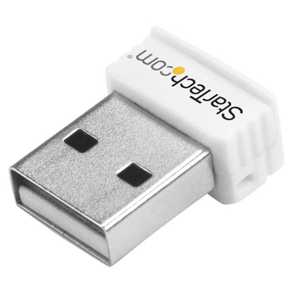 StarTech.com USB 150Mbps Mini Wireless N Network Adapter - 802.11n/g 1T1R WiFi - White USB150WN1X1W