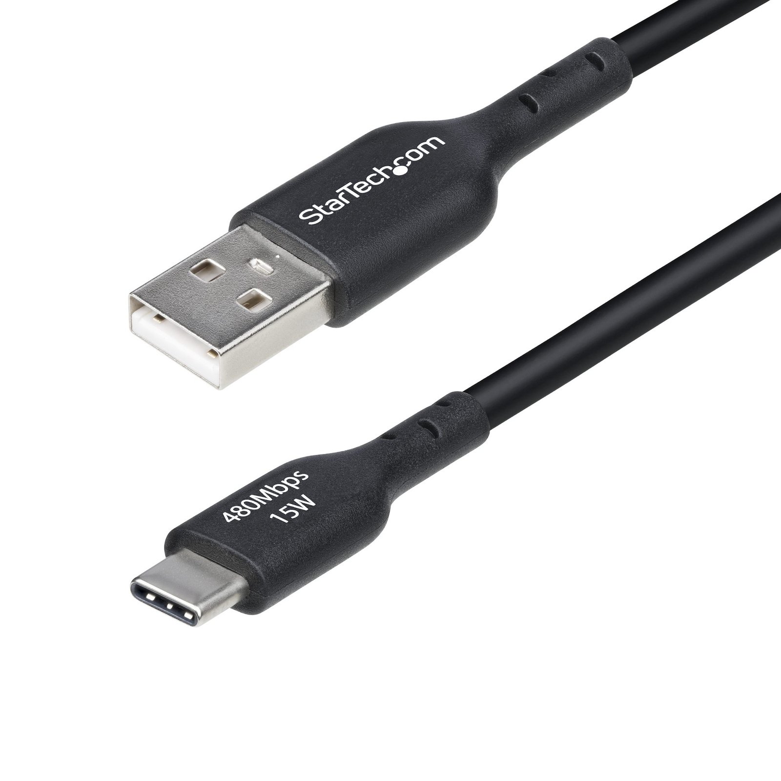 StarTech.com 10ft (3m) USB-A to USB-C Charging Cable, Charge & Sync, 3A, USB 2.0, TPE Jacket - USB2AC10FBKE