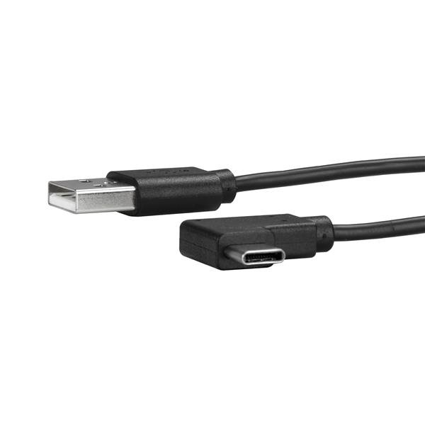 StarTech.com 3ft (1m) USB-A to USB-C Charging Cable, Right-Angled, Charge & Sync, 3A, USB 2.0 - USB2AC1MR