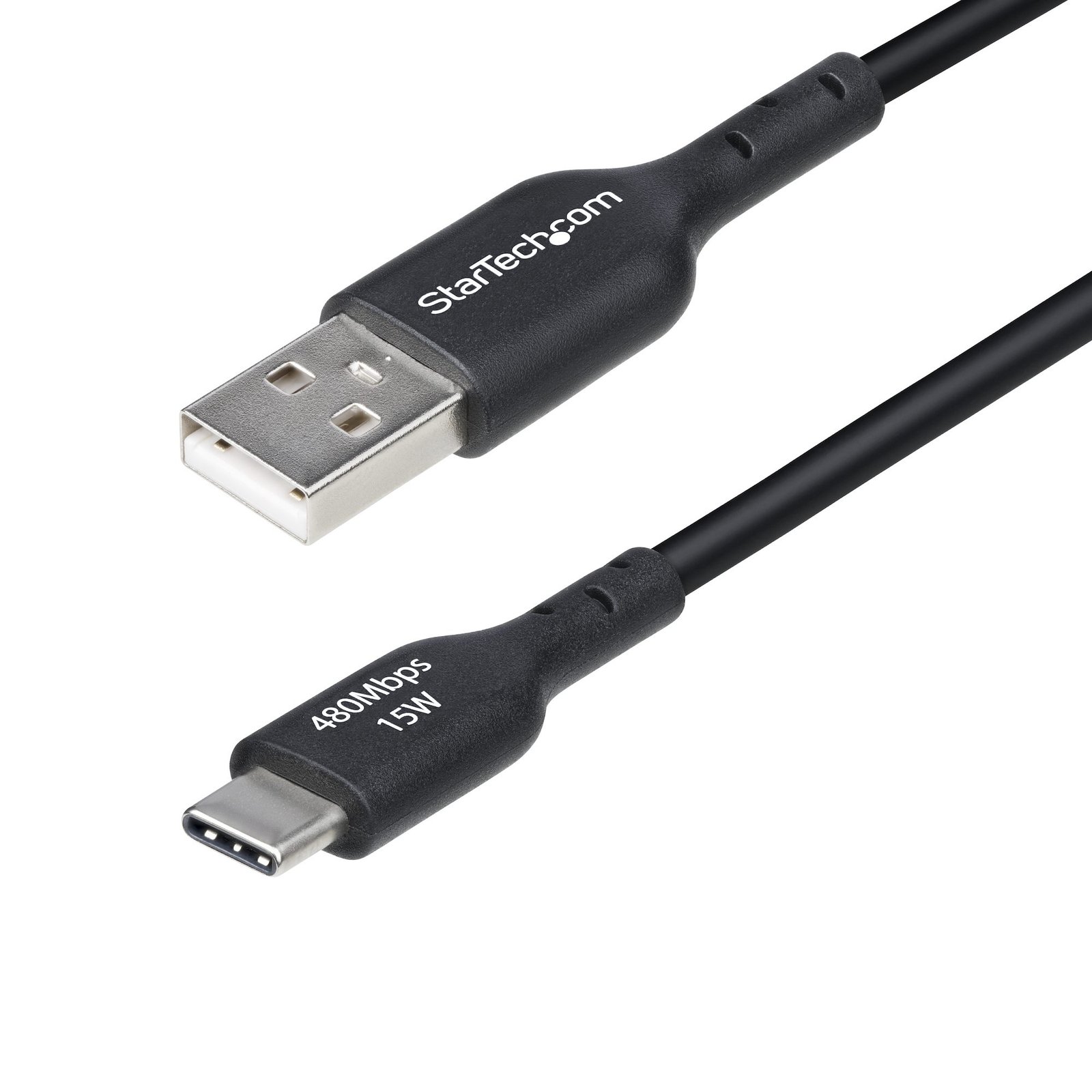 StarTech.com 3ft (91cm) USB-A to USB-C Charging Cable, Charge & Sync, 3A, USB 2.0, TPE Jacket - USB2AC3FBKE