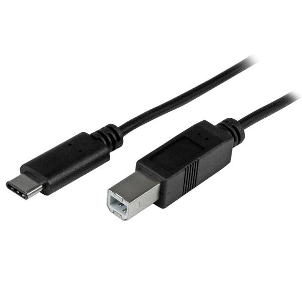 StarTech.com 6.6ft (2m) USB-B to USB-C Cable, Data Cord, USB 2.0, Transfer USB2CB2M
