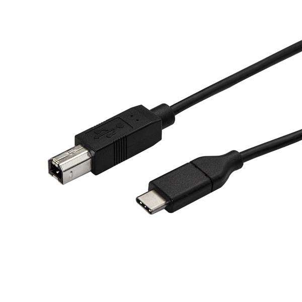 StarTech.com 1.6ft (50cm) USB-B to USB-C Cable, Data Cord, USB 2.0, Transfer USB2CB50CM