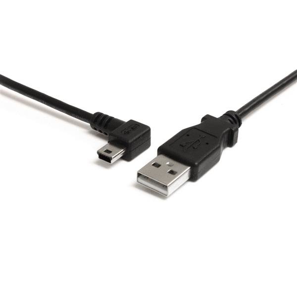 StarTech.com 6 ft Mini USB Cable - A to Left Angle B USB2HABM6LA