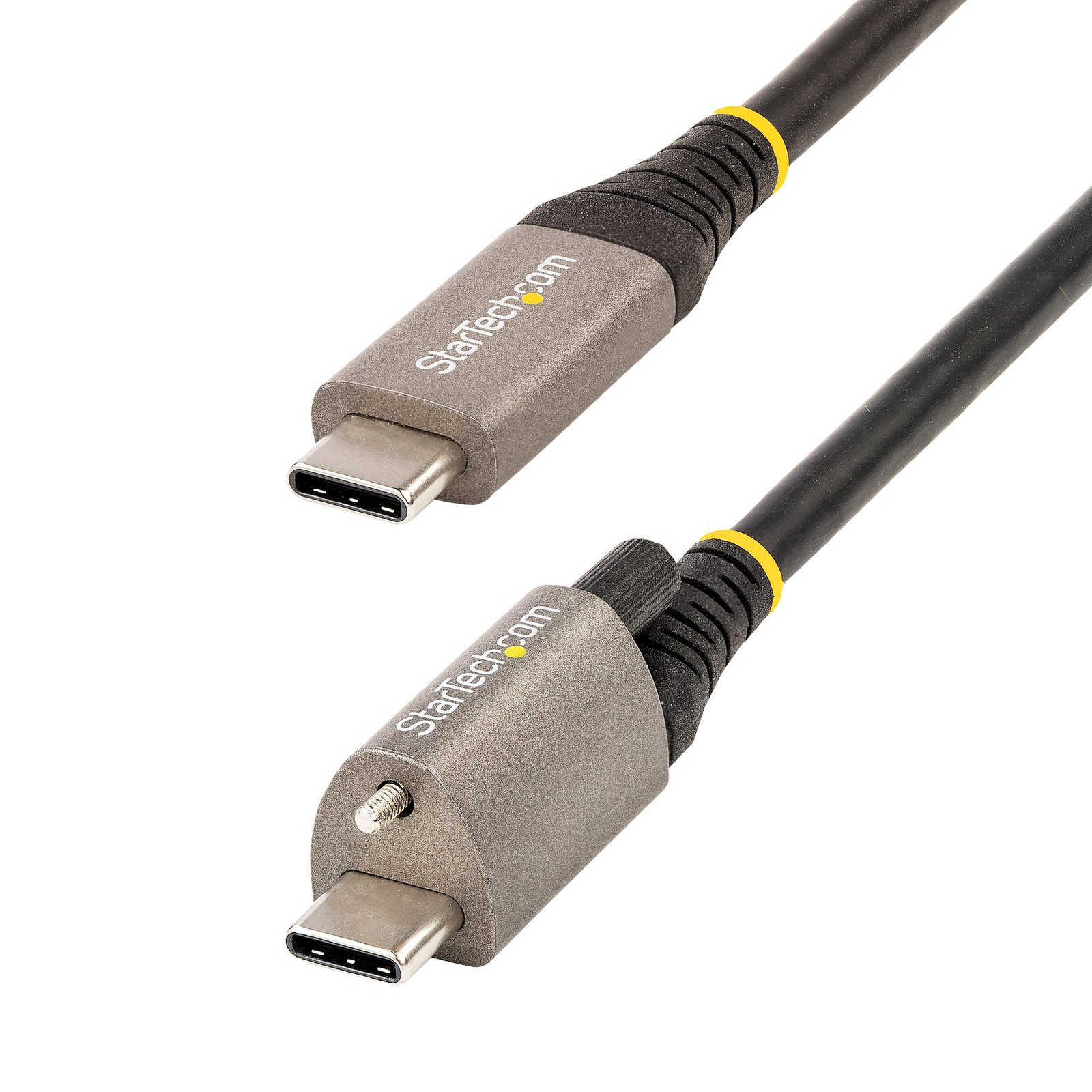 StarTech.com 50cm (20in) USB-C Cable, Top Screw Locking, USB 10Gbps, 100W (5A) Power Delivery, 8K USB31CCTLKV50CM