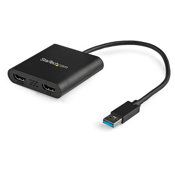 StarTech.com USB 3.0 to Dual HDMI Adapter, 2x Monitor Converter for Windows (no support USB32HD2