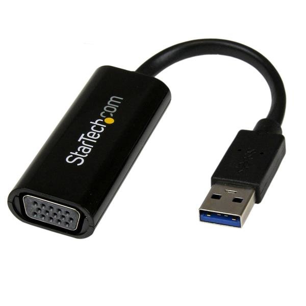 StarTech.com USB 3.0 to VGA Adapter, Monitor Converter for Windows, Slim (no support USB32VGAES