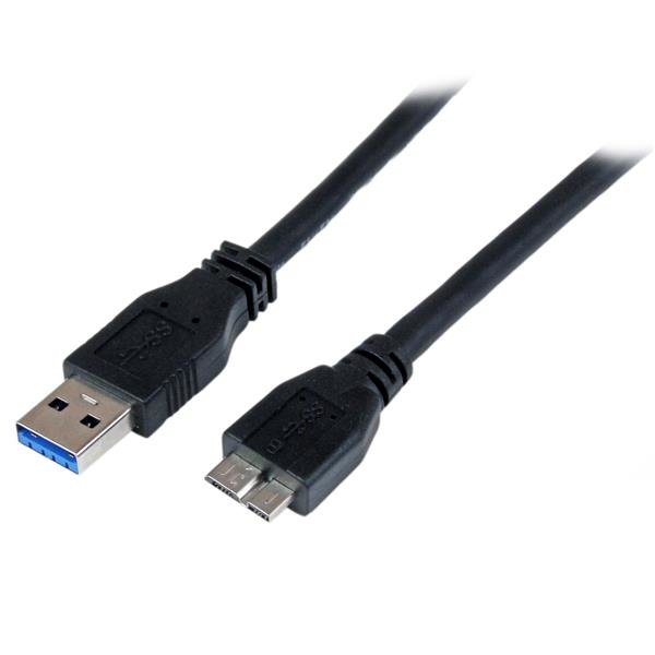 StarTech.com 1m (3ft) Certified SuperSpeed USB 3.0 (5Gbps) A to Micro B Cable - M/M USB3CAUB1M