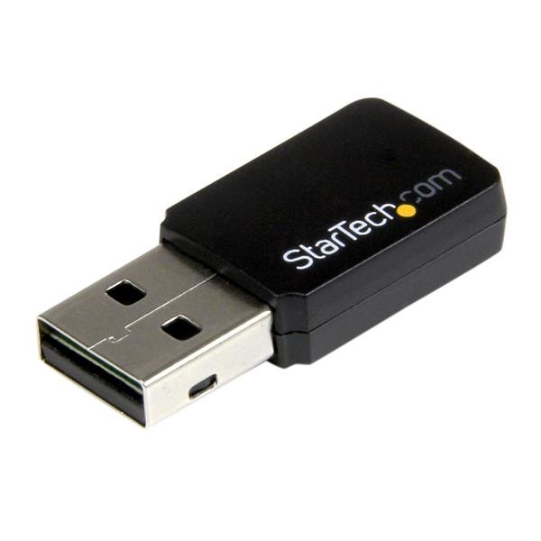 StarTech.com USB 2.0 AC600 Mini Dual Band Wireless-AC Network Adapter - 1T1R 802.11ac WiFi USB433WACDB
