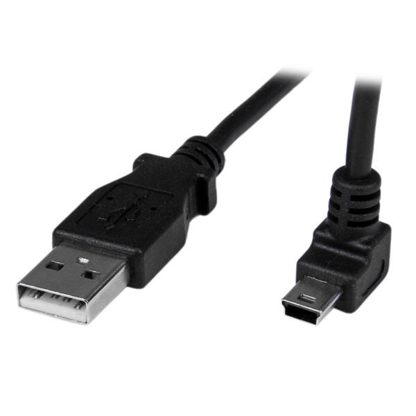 StarTech.com 1m Mini USB Cable - A to Up Angle B USBAMB1MU