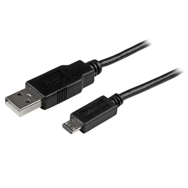 StarTech.com Short Micro-USB Cable - M/M - 1 ft USBAUB1BK