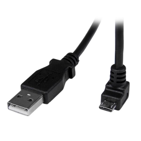 StarTech.com 2m Micro USB Cable - A to Down Angle B USBAUB2MD