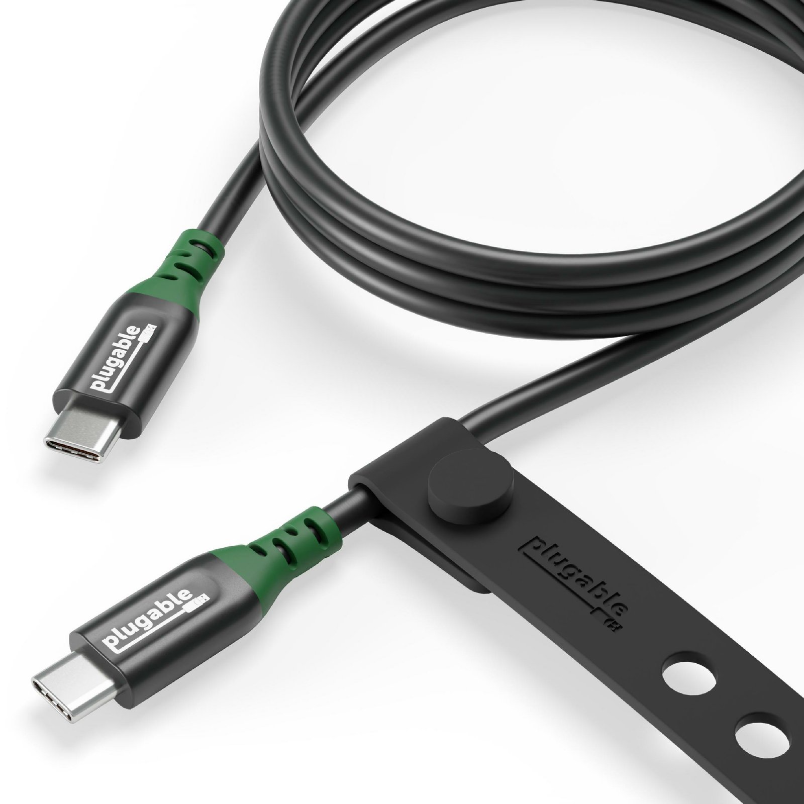 Plugable Technologies USB C to Cable, 240W Charging 20Gbps, 4K 120Hz, 8K 60Hz USB-C Monitor, USBC-240W-1M