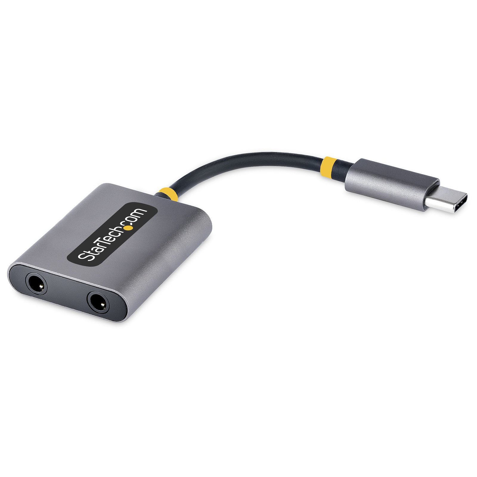 StarTech.com USB-C Headphone Splitter, USB Type C Dual Headset Adapter w/Mic Input, to 3.5mm Audio USBC-AUDIO-SPLITTER