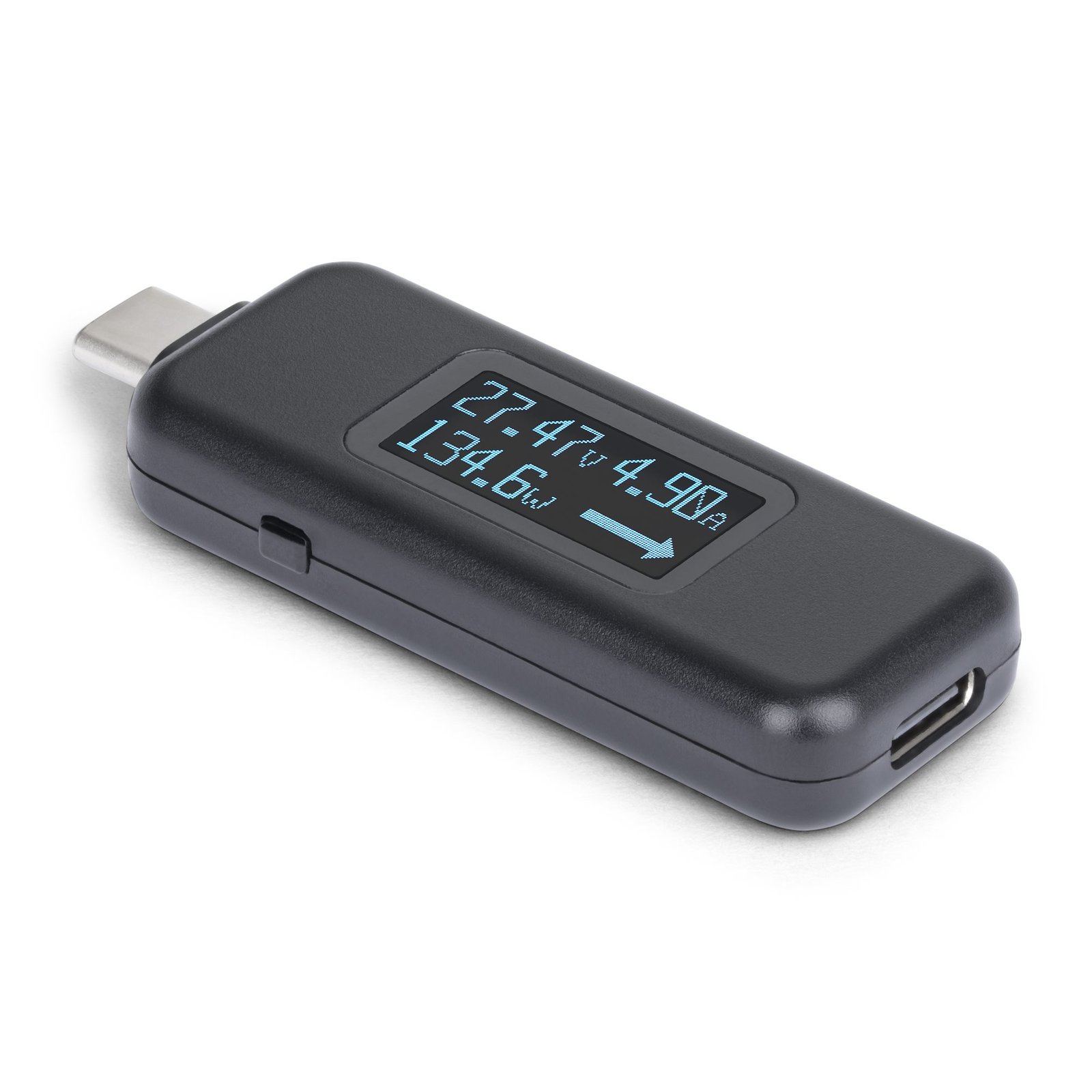 StarTech.com USB-C Power Tester, Digital Multimeter, Bi-Directional Voltage and Current Meter, Up USBC-PWRTESTER