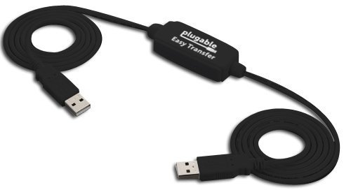 Plugable Technologies USB Transfer Cable, Unlimited Use, Data Between 2 Windows PC's, Compatible USB-EASY-TRAN