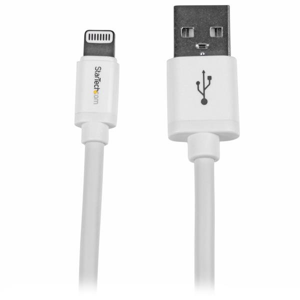 StarTech.com 2 m (6 ft.) USB to Lightning Cable - Long iPhone / iPad / iPod Charger - - Apple MFi USBLT2MW