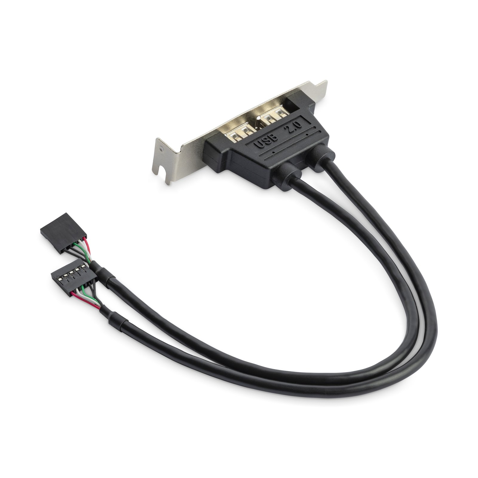 StarTech.com 2 Port USB A Female Low Profile Slot Plate Adapter USBPLATELP