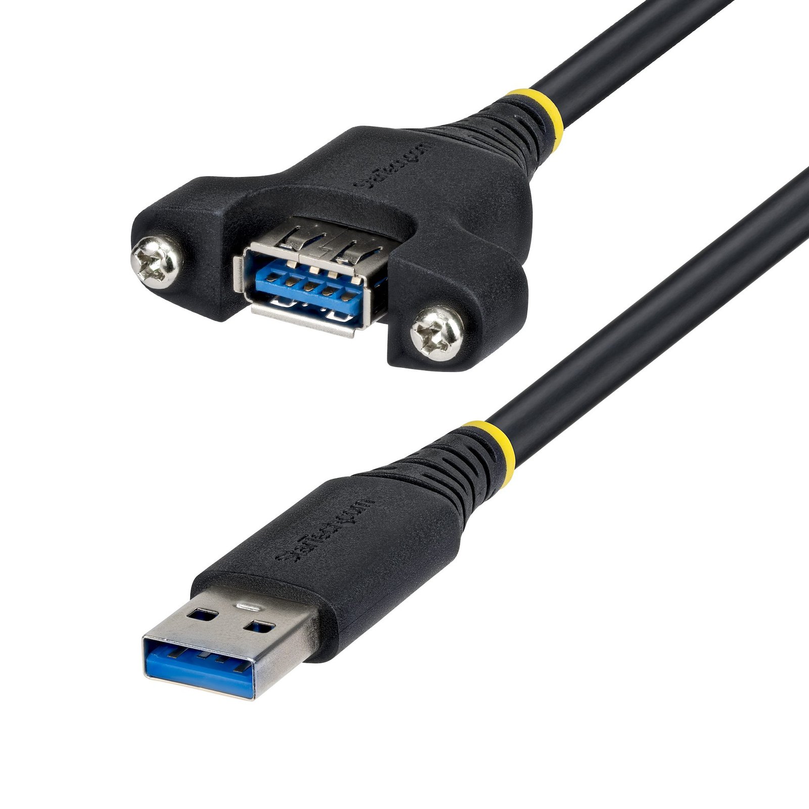 StarTech.com 2m Panel Mount USB Cable A to M/F, USB-A Male Female Extension 5Gbps Adapter USBPNLAFAM2M
