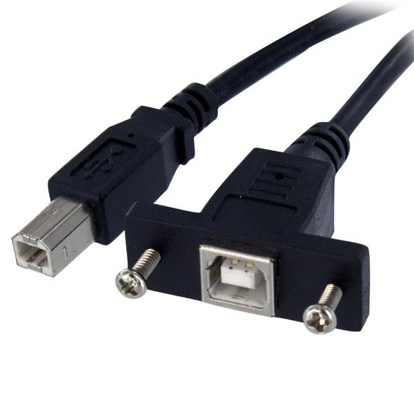 StarTech.com 3 ft Panel Mount USB Cable B to - F/M USBPNLBFBM3