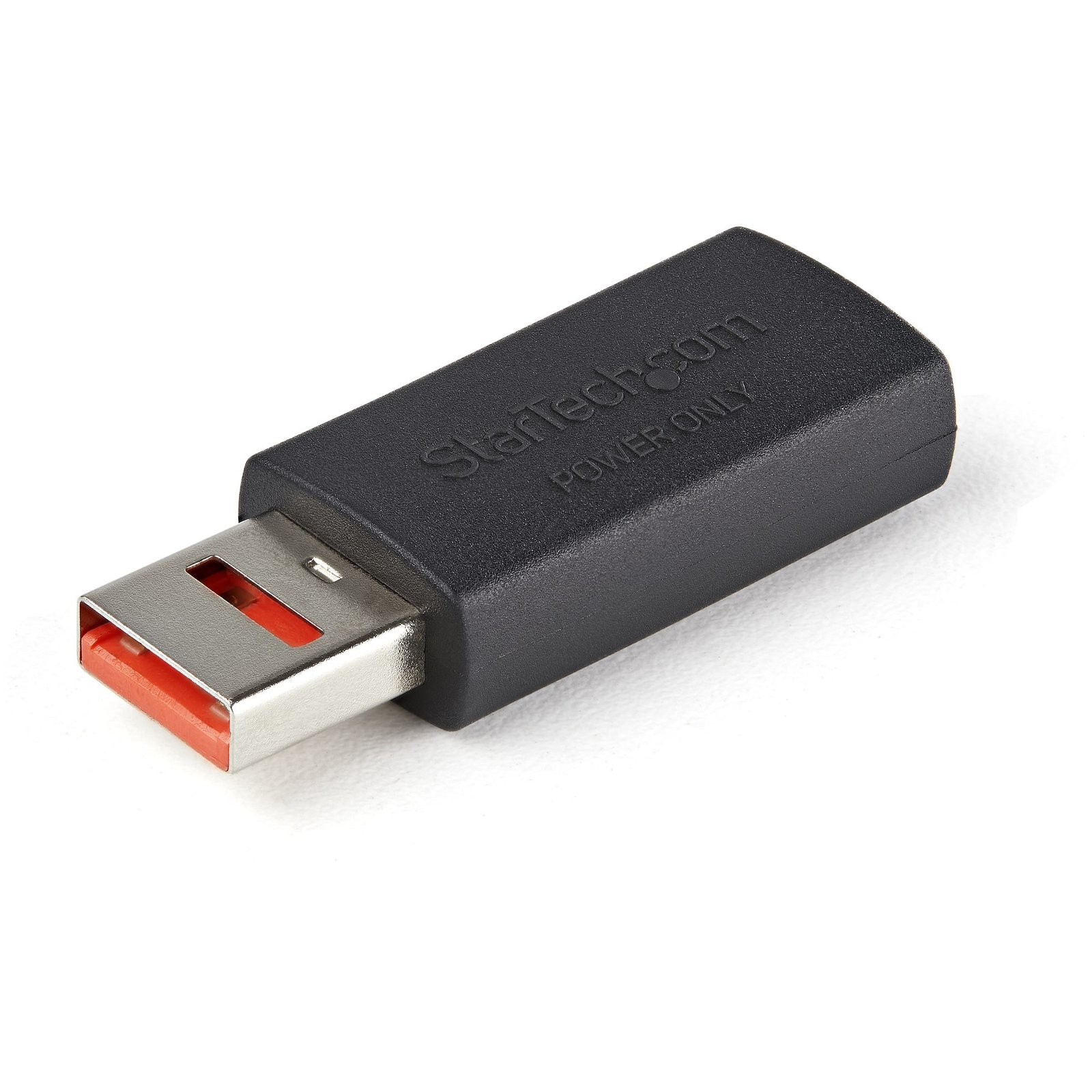 StarTech.com Secure Charging USB Data Blocker Adapter – Male to Female USB-A Charge-Only – No-Data USBSCHAAMF