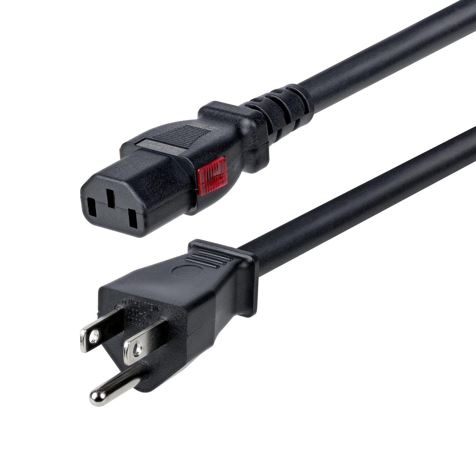 StarTech.com 3ft (91cm) Heavy Duty Power Cord, NEMA 5-15P to Locking C13 AC Cable, 125V 15A, 14AWG, 3FT-LC15A-POWERCORD