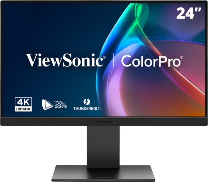 Viewsonic VP Series VP2488-4K computer monitor 61 cm (24") 3840 x 2160 pixels 4K Ultra HD LED Black