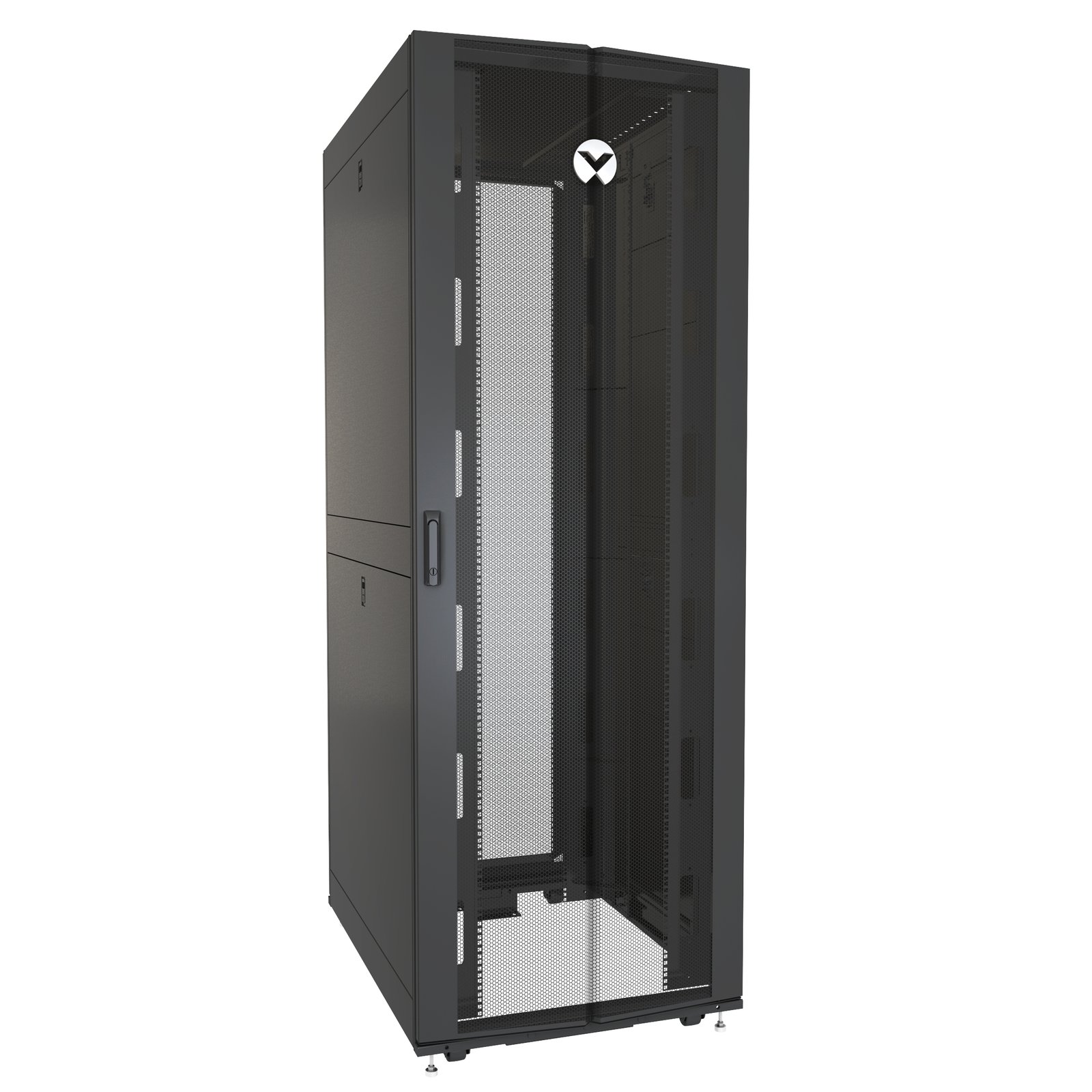 Vertiv VR3157 rack cabinet 48U Freestanding Black, Transparent