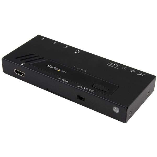 StarTech.com 4-Port HDMI Automatic Video Switch - 4K with Fast Switching - TAA VS421HD4KA
