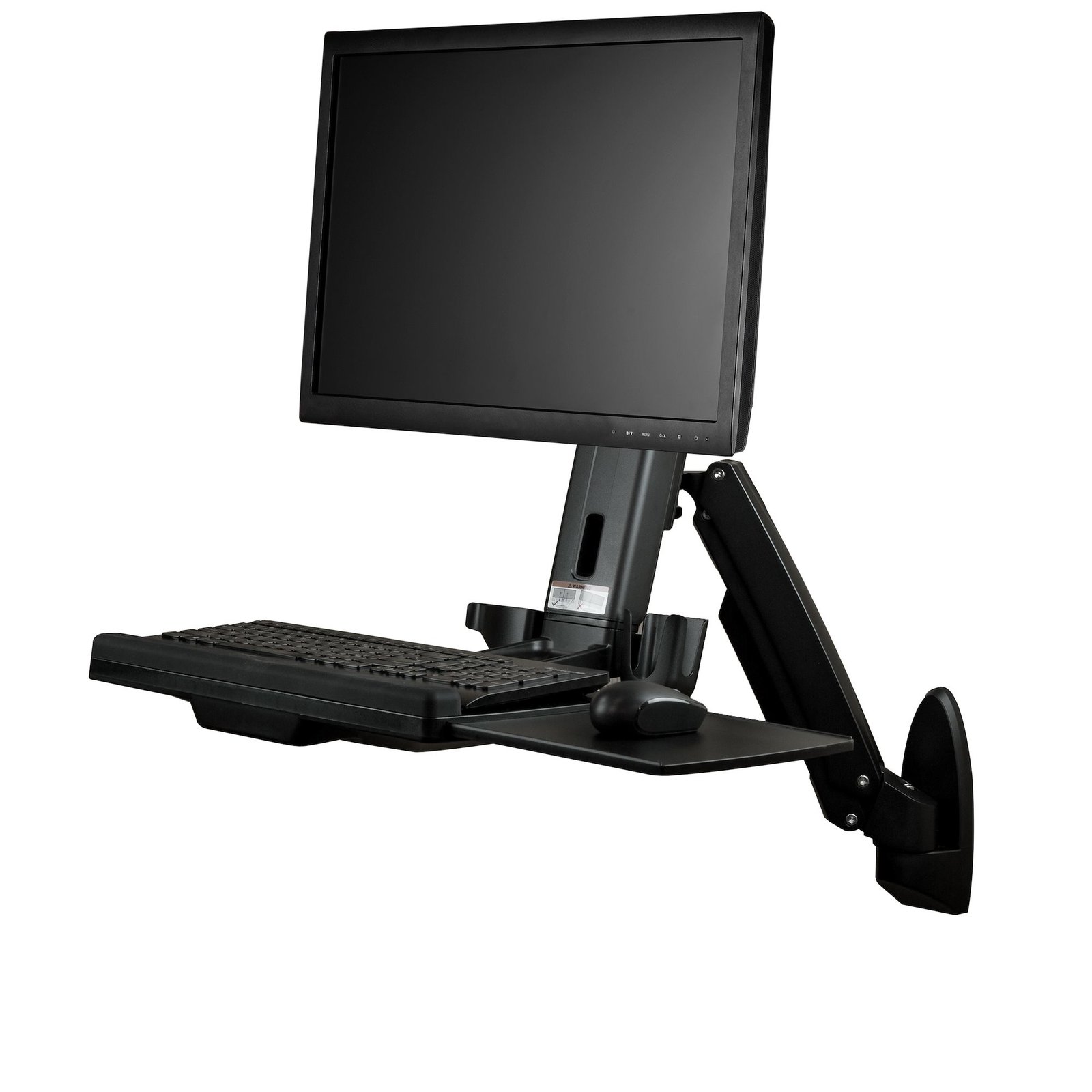 StarTech.com Wall Mount Workstation - Articulating Full Motion Standing Desk with Ergonomic Height WALLSTS1