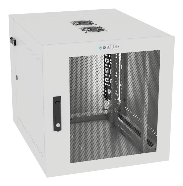 Vertiv VR Rack GL24WMCMM-W-SH-AF-CM cabinet 12U Wall mounted White