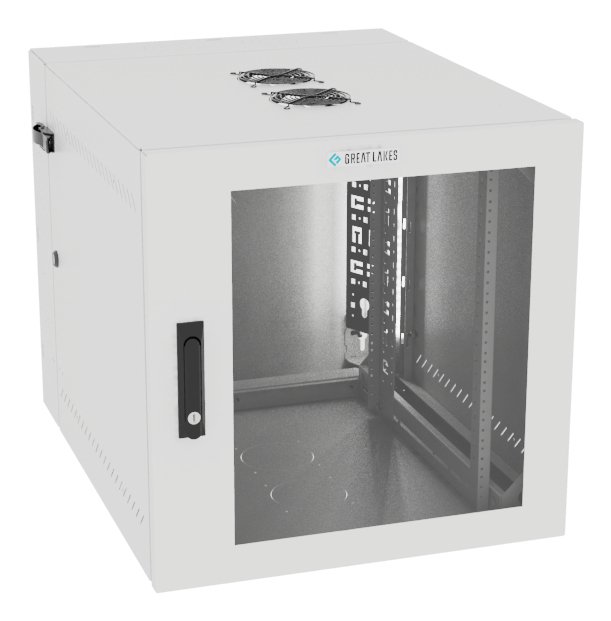 Vertiv VR Rack GL24WMCMP-W-SH-AF-CM cabinet 12U Wall mounted White