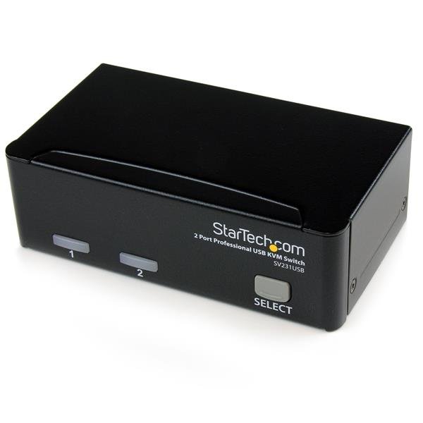 StarTech.com 2 Port Professional USB KVM Switch Kit with Cables - TAA STA-SV231USB