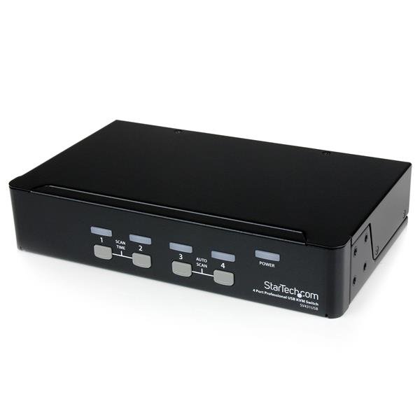 StarTech.com 4 Port Professional VGA USB KVM Switch with Hub - TAA STA-SV431USB