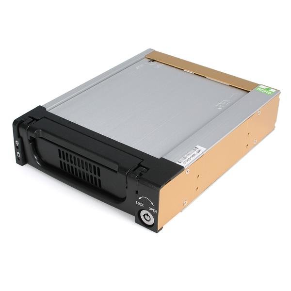StarTech.com Black Aluminum 5.25in Rugged SATA Hard Drive Mobile Rack Drawer STA-DRW150SATBK