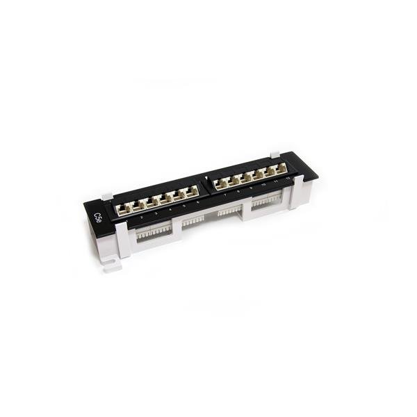 StarTech.com 1U 12 Port Wall Mount Cat5e 110 Patch Panel - 45 Degree STA-PANEL4512