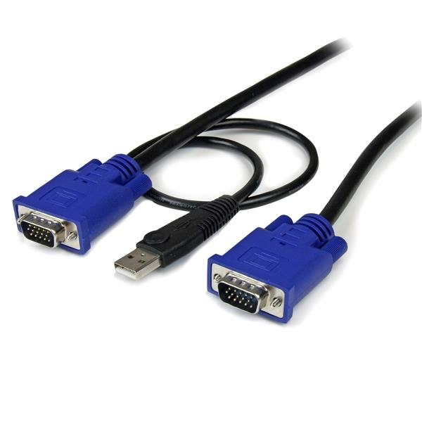 StarTech.com 10 ft Ultra Thin USB VGA 2-in-1 KVM Cable STA-SVECONUS10