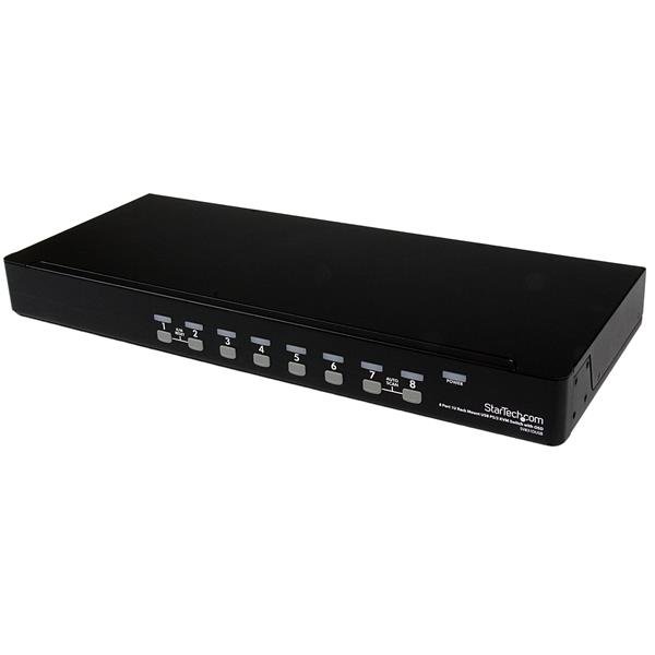 StarTech.com 8 Port 1U Rackmount USB PS/2 KVM Switch with OSD - TAA STA-SV831DUSB