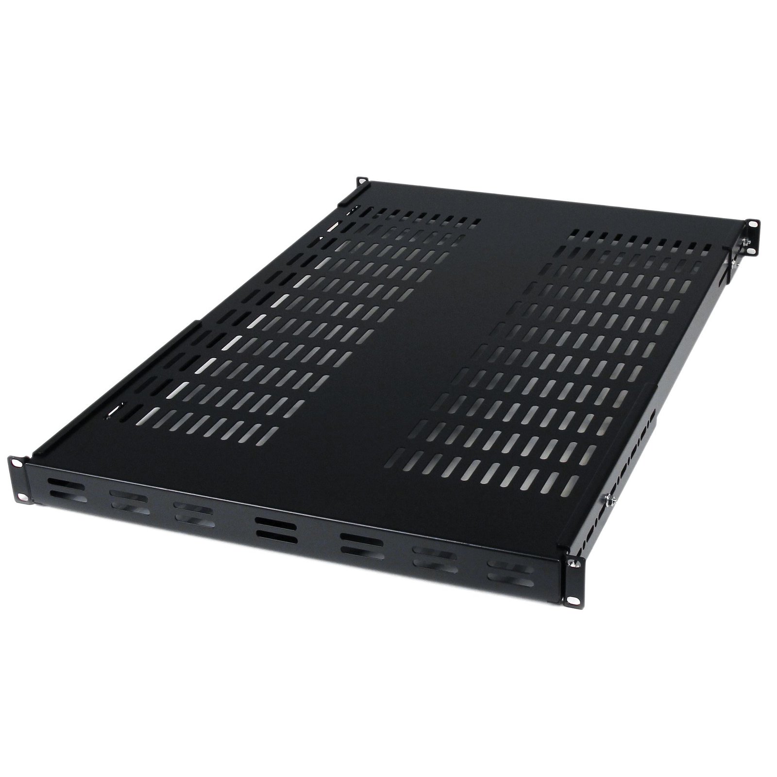 StarTech.com 1U Adjustable Vented Server Rack Mount Shelf - 175lbs - 19.5 to 38in Mounting Depth STA-ADJSHELF