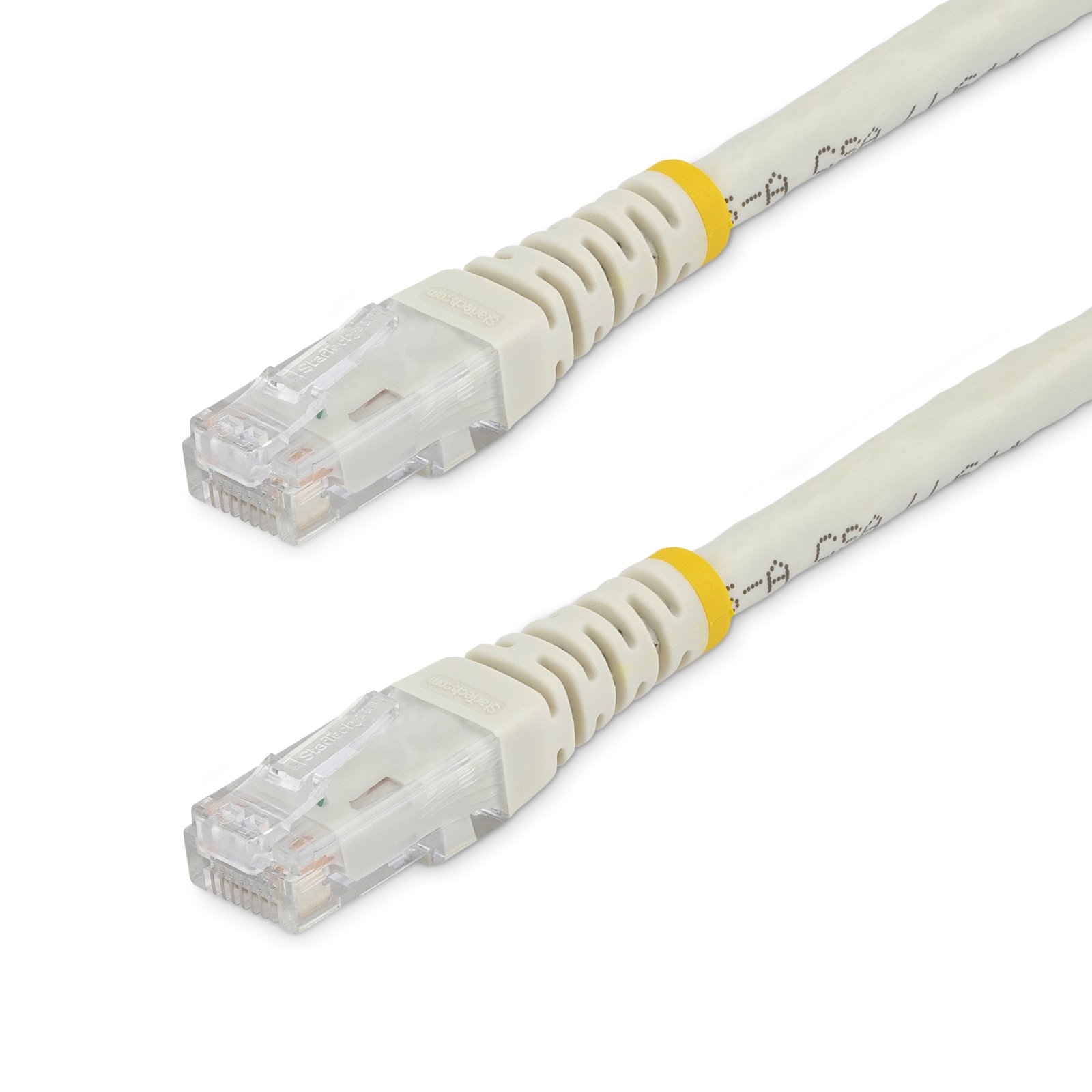 StarTech.com 3ft CAT6 Ethernet Cable - White CAT 6 Gigabit Wire -250MHz 100W PoE RJ45 UTP Molded STA-C6PATCH3WH