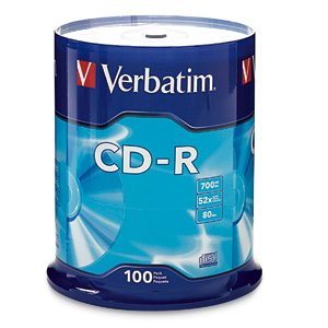 VERBATIM AMERICAS LLC Standard 120mm CD-R Media 700 MB 52x 100 pc(s) VBM-94554