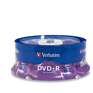 VERBATIM AMERICAS LLC DVD+R 4.7GB 16X Branded 25pk Spindle 25 pc(s) VBM-95033