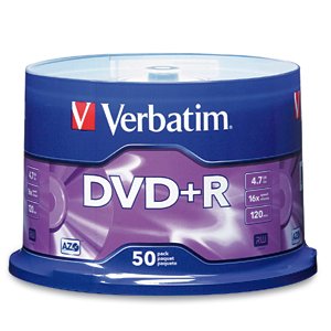 VERBATIM AMERICAS LLC 16x DVD+R Media 4.7 GB 50 pc(s) VBM-95037