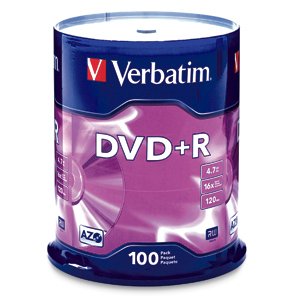 VERBATIM AMERICAS LLC DVD+R 4.7GB 16X Branded 100pk Spindle 100 pc(s) VBM-95098