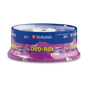 VERBATIM AMERICAS LLC DVD+R DL 8.5GB 2.4X Branded 20pk Spindle 20 pc(s) VBM-95310