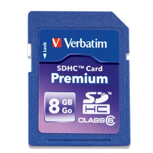VERBATIM AMERICAS LLC Premium SDHC Card™ 8GB VBM-96318