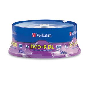 VERBATIM AMERICAS LLC DVD+R DL 8.5GB 8X Branded 30pk Spindle 30 pc(s) VBM-96542