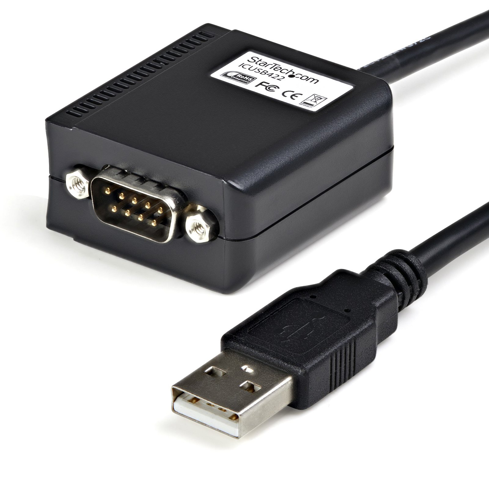 StarTech.com 6ft (1.8m) 1-Port Professional RS422/485 USB Serial Cable Adapter with COM Retention, STA-ICUSB422